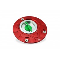 CNC Racing TRICOLORE 'GEAR' Aluminum Gas Cap for Older Ducati's MV's and Yamaha Models CNC Racing TRICOLORE 'GEAR' Aluminum Gas Cap for Older Ducati's MV's and Yamaha Models